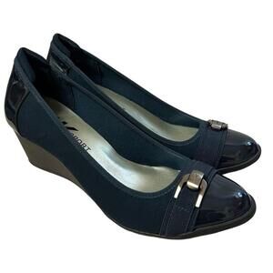 ANNE KLEIN Sport Taelyn Navy Wedge Shoes